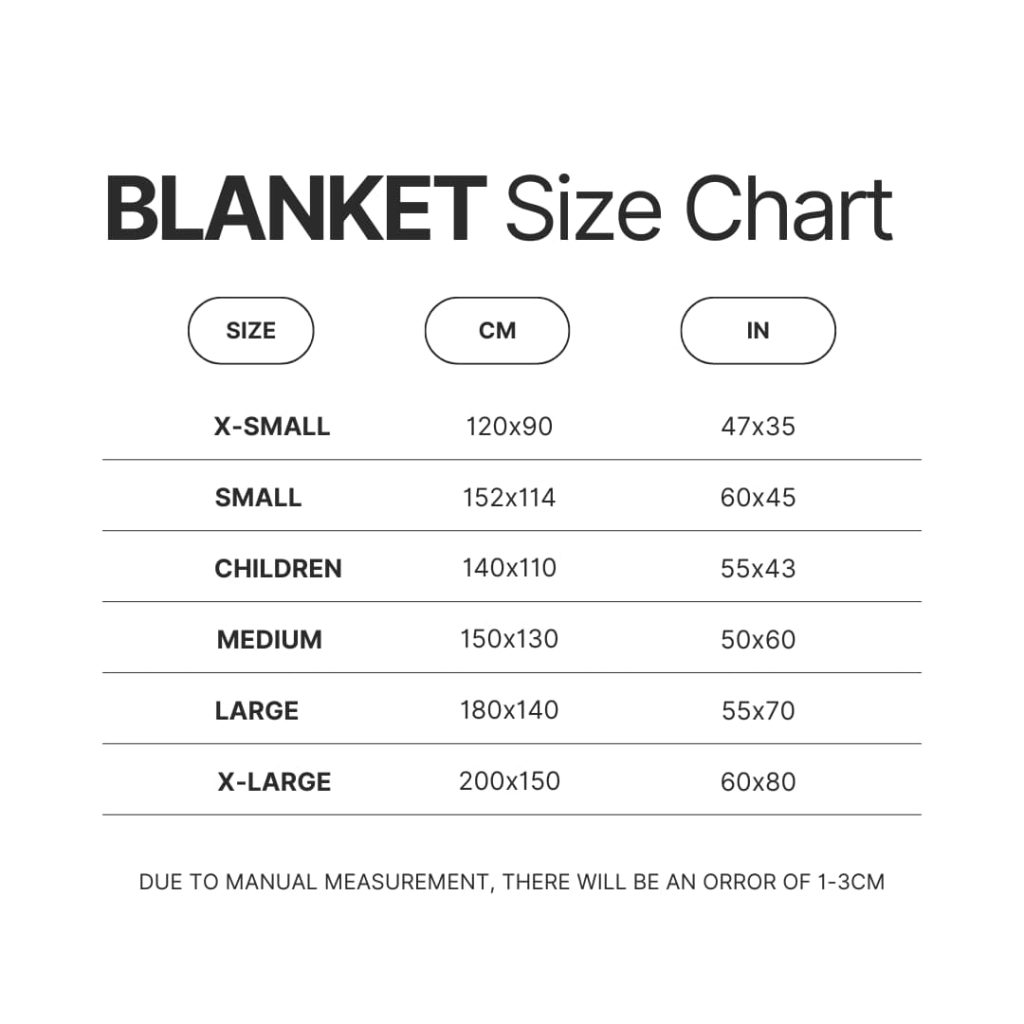 Blanket Size Chart - Team Fortress 2 Merch