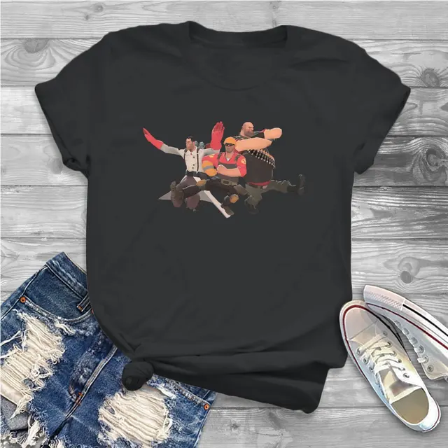 Kazotsky Kick Russian Dance Women Shirts Team Fortress 2 Shooter Game Oversized T shirt Kawaii Vintage.jpg 640x640 1 - Team Fortress 2 Merch
