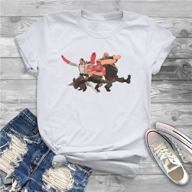 Kazotsky Kick Russian Dance Women Shirts Team Fortress 2 Shooter Game Oversized T shirt Kawaii Vintage.jpg 640x640 10 - Team Fortress 2 Merch