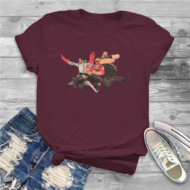 Kazotsky Kick Russian Dance Women Shirts Team Fortress 2 Shooter Game Oversized T shirt Kawaii Vintage.jpg 640x640 11 - Team Fortress 2 Merch