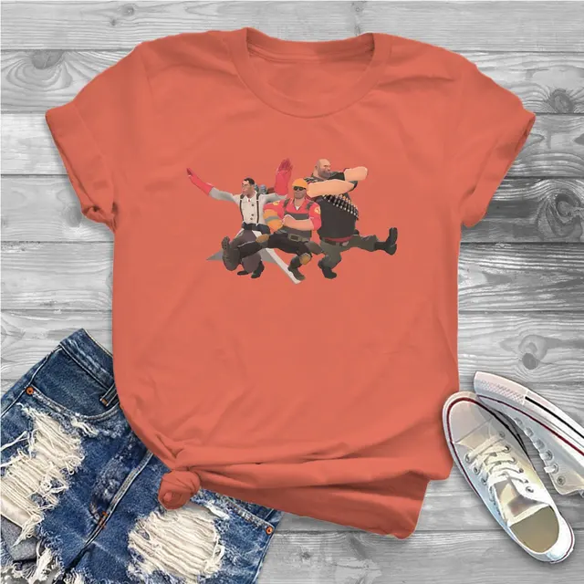 Kazotsky Kick Russian Dance Women Shirts Team Fortress 2 Shooter Game Oversized T shirt Kawaii Vintage.jpg 640x640 14 - Team Fortress 2 Merch