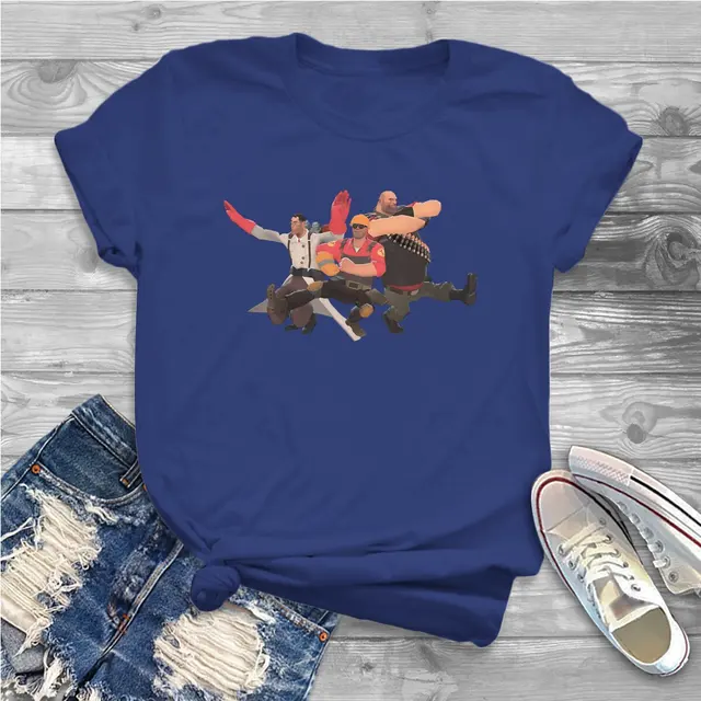 Kazotsky Kick Russian Dance Women Shirts Team Fortress 2 Shooter Game Oversized T shirt Kawaii Vintage.jpg 640x640 15 - Team Fortress 2 Merch