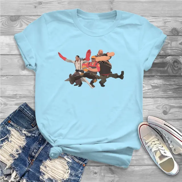 Kazotsky Kick Russian Dance Women Shirts Team Fortress 2 Shooter Game Oversized T shirt Kawaii Vintage.jpg 640x640 18 - Team Fortress 2 Merch
