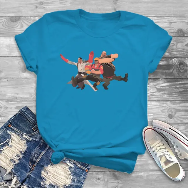 Kazotsky Kick Russian Dance Women Shirts Team Fortress 2 Shooter Game Oversized T shirt Kawaii Vintage.jpg 640x640 20 - Team Fortress 2 Merch