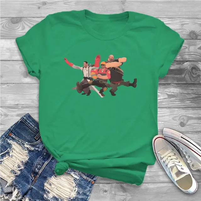 Kazotsky Kick Russian Dance Women Shirts Team Fortress 2 Shooter Game Oversized T shirt Kawaii Vintage.jpg 640x640 23 - Team Fortress 2 Merch