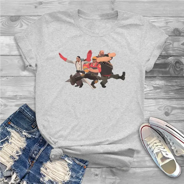 Kazotsky Kick Russian Dance Women Shirts Team Fortress 2 Shooter Game Oversized T shirt Kawaii Vintage.jpg 640x640 4 - Team Fortress 2 Merch