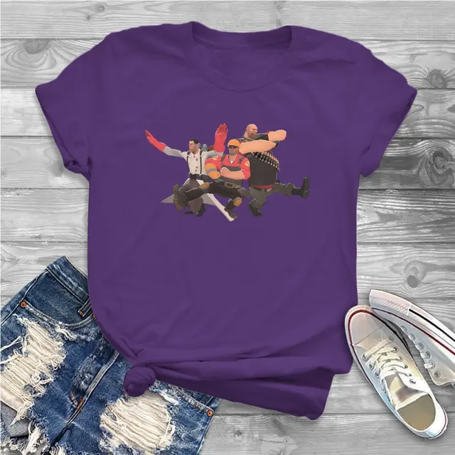 Kazotsky Kick Russian Dance Women Shirts Team Fortress 2 Shooter Game Oversized T shirt Kawaii Vintage.jpg 640x640 8 - Team Fortress 2 Merch