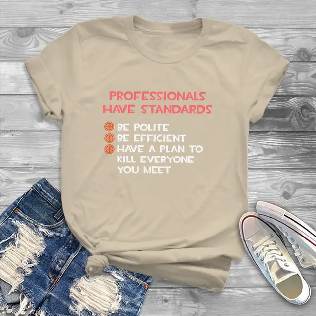 Professionals Funny Meme Feminine Shirts Team Fortress 2 Shooter Game Oversized T shirt Goth Vintage - Team Fortress 2 Merch