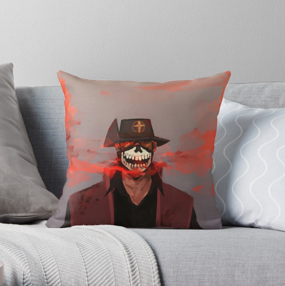 Support Trio Sniper Team Fortress 2 Throw Pillow - Team Fortress 2 Merch