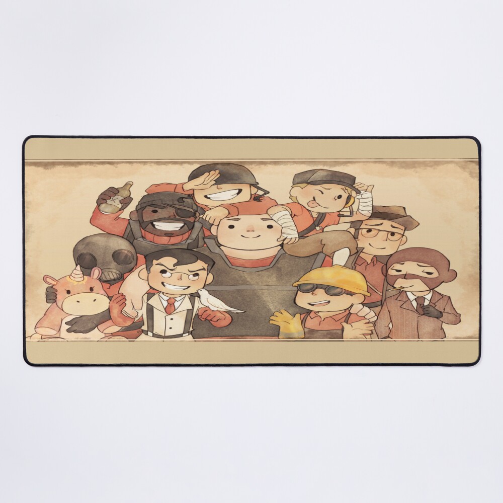 Team Fortress 2 Chibi Art Mouse Pad - Team Fortress 2 Merch